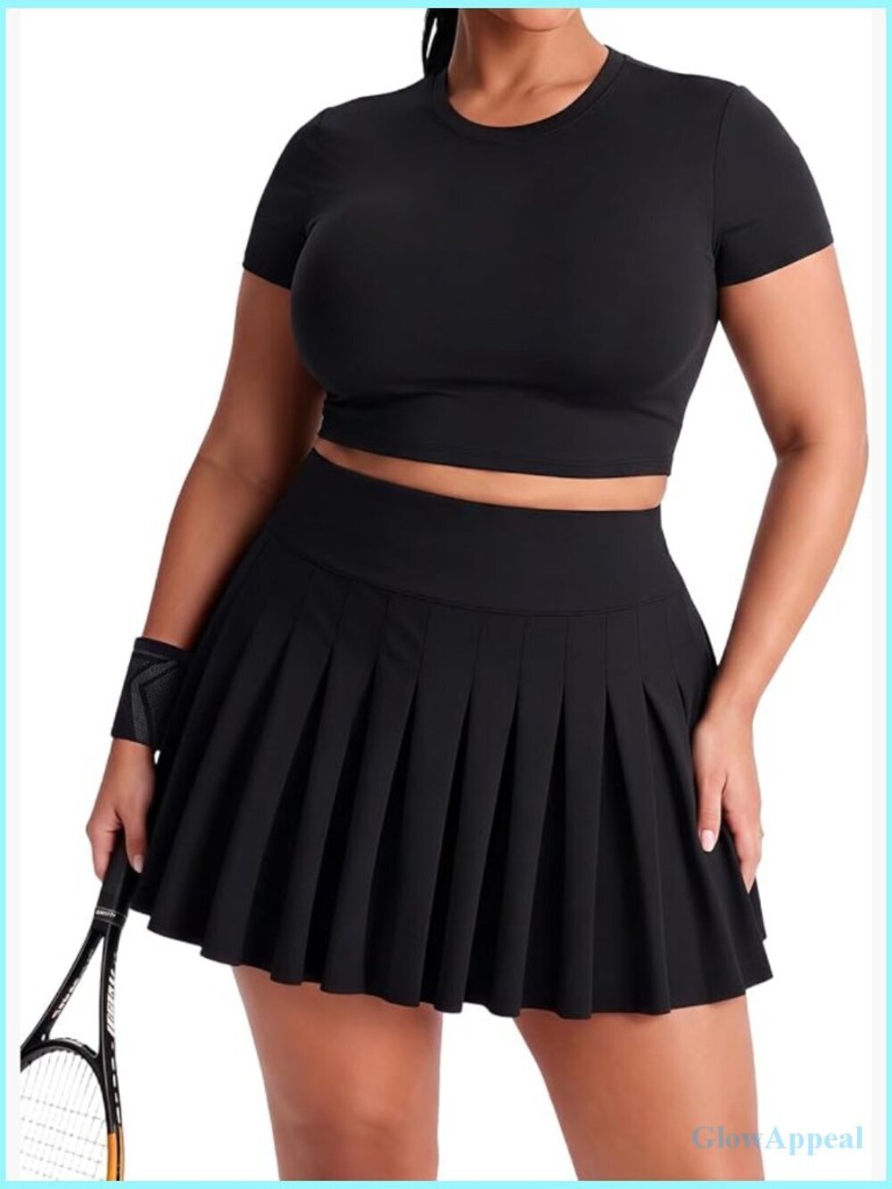 Plus Size Pleated Tennis Skirt with Shorts High Waisted Lightweight Golf Skort